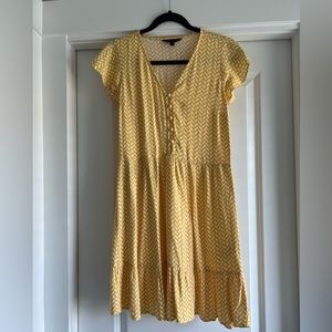 Banana Republic Yellow / White Dress Size Small